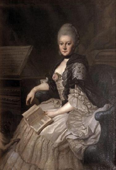 Johann Ernst Heinsius Portrait of Anna Amalie von Sachsen-Weimar-Eisenach, France oil painting art